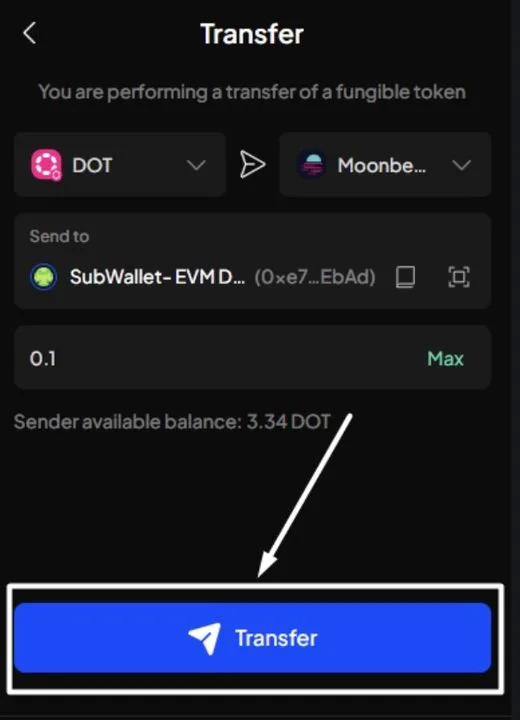 subwallet chuyển khoản
