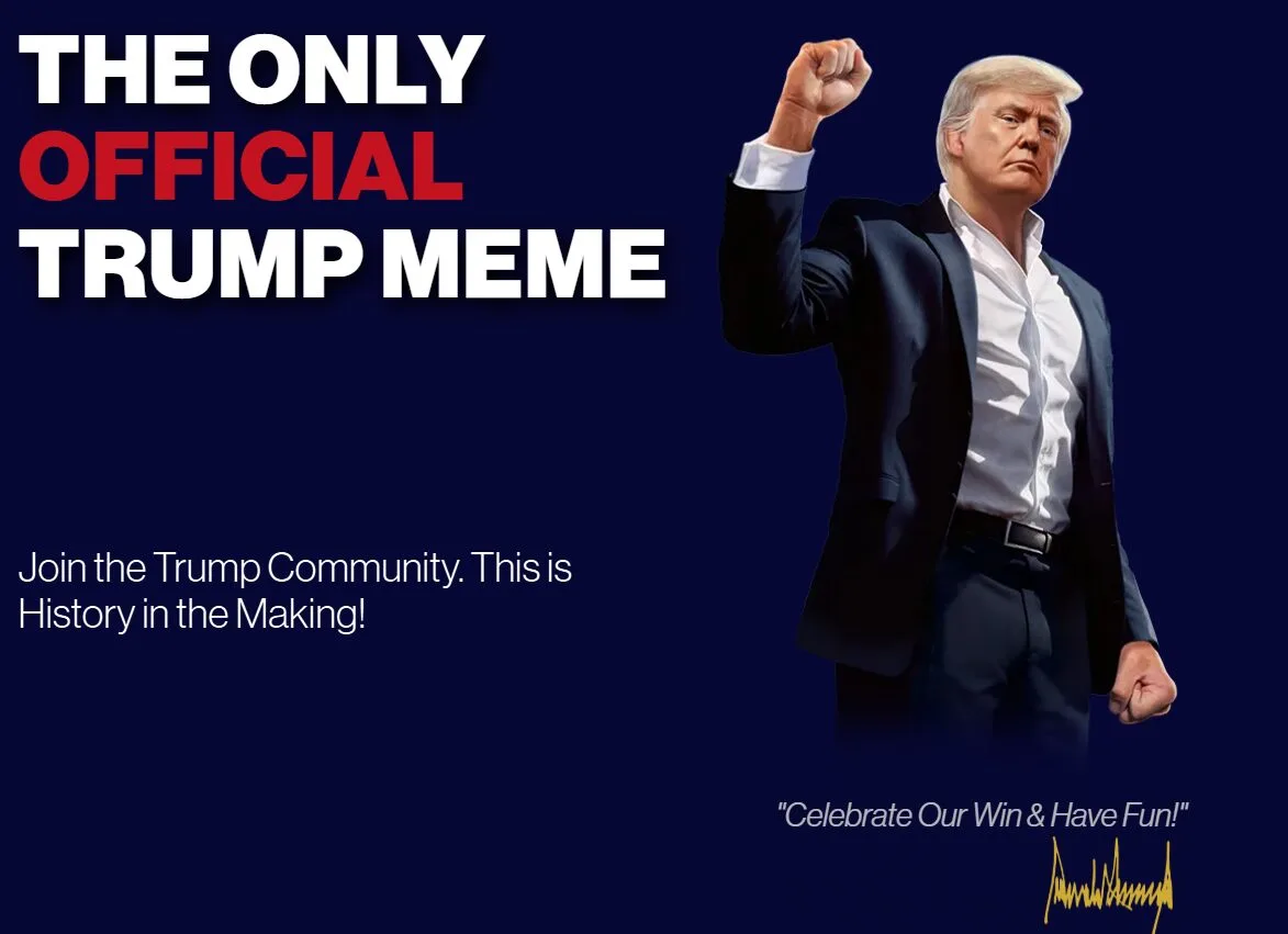 Trang website chính thức của Official Trump