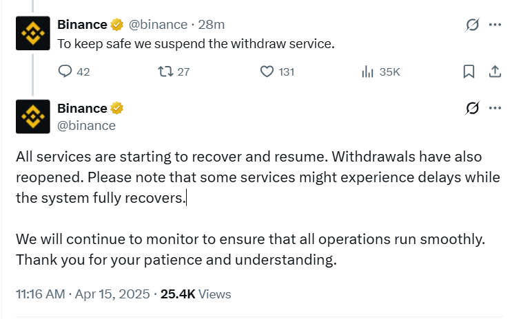Nguồn: Binance